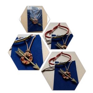 🔥5/$20🔥 Arrow Necklace and Macrame Bracelet New and Handmade